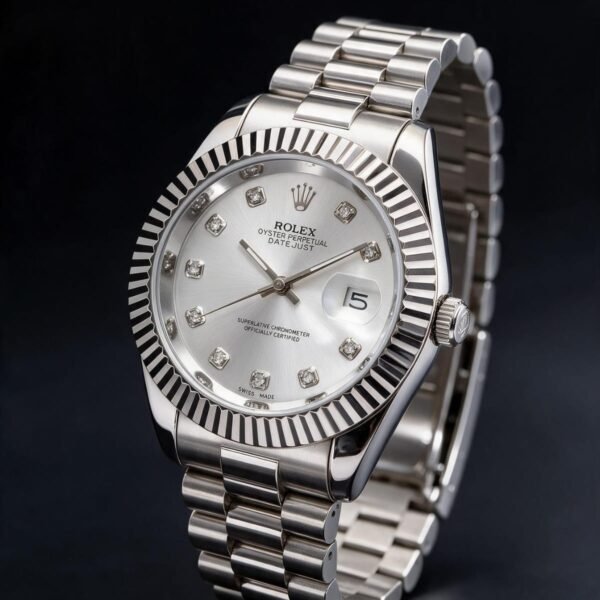 Silver Luxury Date Watch